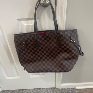 Inspired Brown Checkered Tote